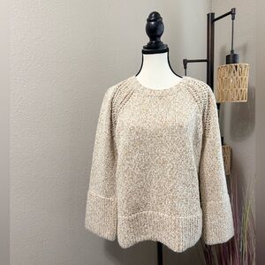 Talbots NWT Beige Knit Crew Neck Sweater